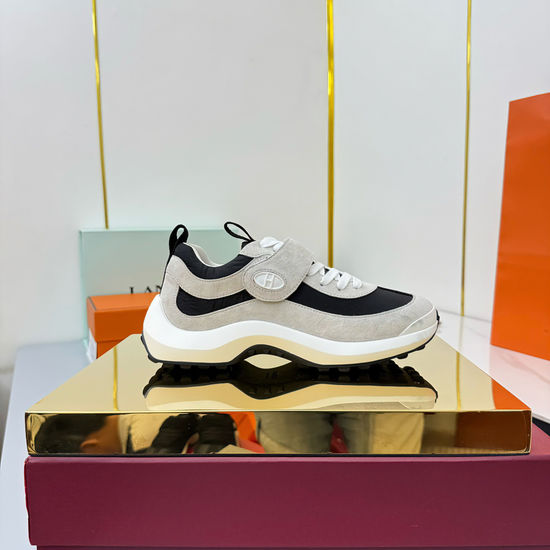 Hermes Suede Leather Casual Comfort Walking Sneakers
