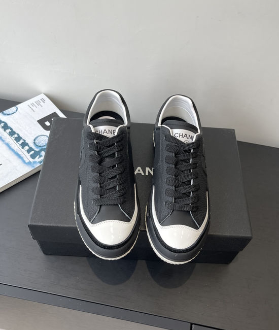 Chanel Classic Casual Leather Training Shoes Comfortable Sheepskin Lining