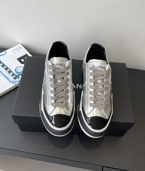 Chanel Classic Casual Leather Training Shoes Comfortable Sheepskin Lining