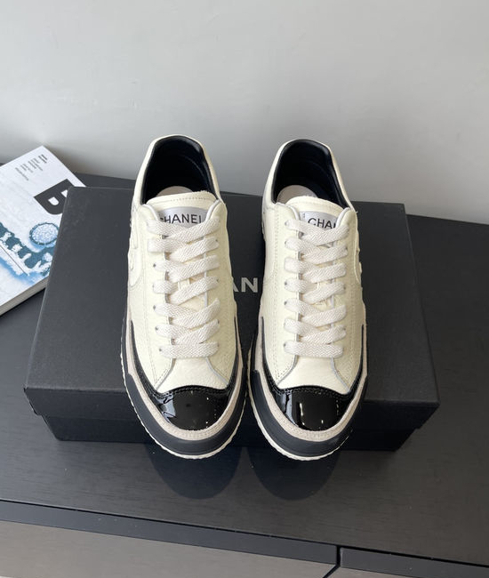 Chanel Classic Casual Leather Training Shoes Comfortable Sheepskin Lining