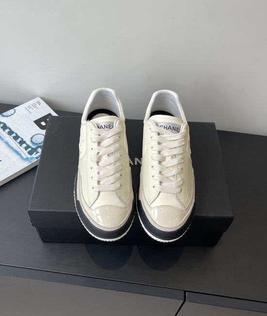 Chanel Classic Casual Leather Training Shoes Comfortable Sheepskin Lining