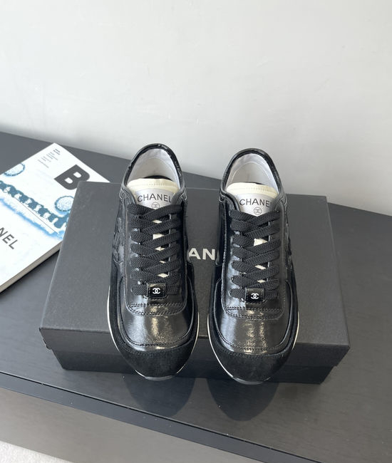 Chanel Panda Color Casual Sneakers Breathable Material Anti-slip Sole