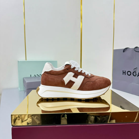 Hogan Thick Sole Casual Sports Shoes With Color Block Design