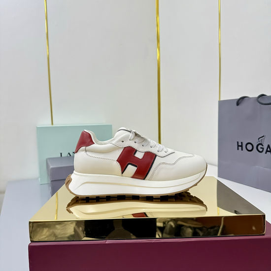 Hogan Thick Sole Casual Sports Shoes With Color Block Design
