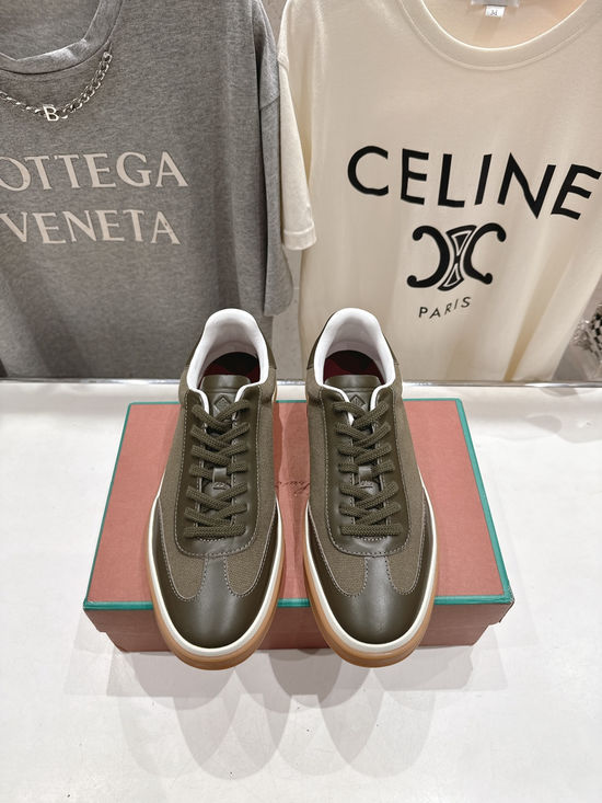 Loro Piana Soft Leather Lace-Up Casual Comfortable Walking Shoes