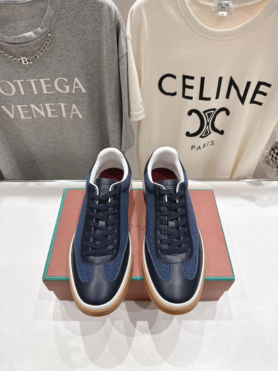 Loro Piana Soft Leather Lace-Up Casual Comfortable Walking Shoes