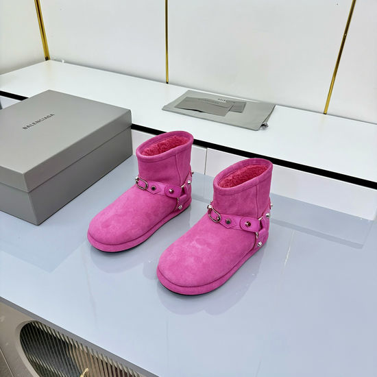 Balenciaga Warm Fluffy Winter Boots With Non-slip Rubber Sole