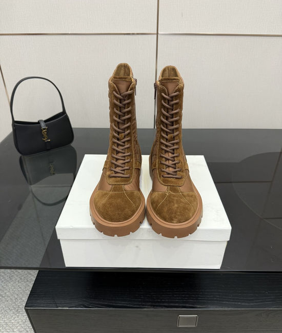 Celine Vintage Thick Sole Mid-Calf Martin Boots