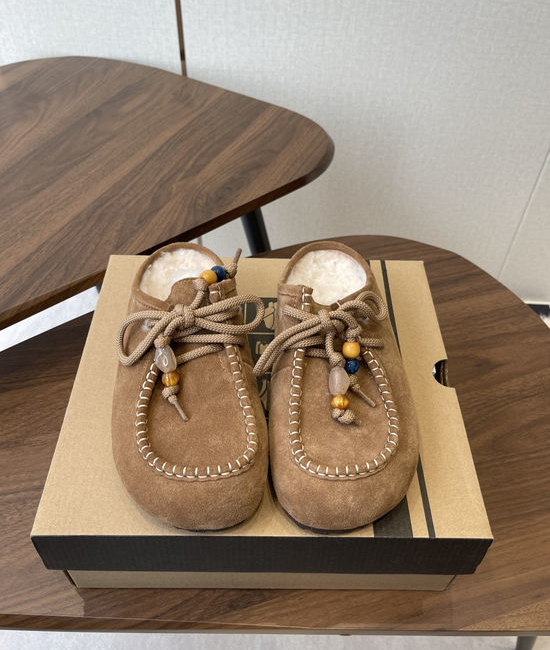 UGG Soft Plush Slip On Mules Comfortable Warm Platform