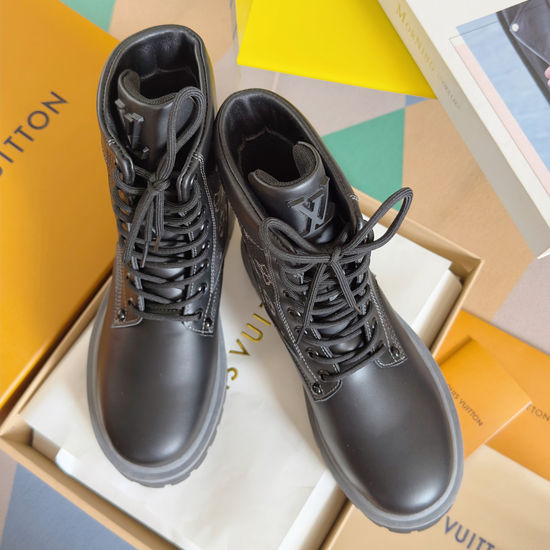 Louis Vuitton Jacquard Stitching Non-slip Ankle Boots with Thick Soles