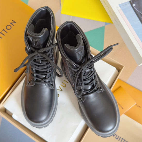 Louis Vuitton Jacquard Stitching Non-slip Ankle Boots with Thick Soles