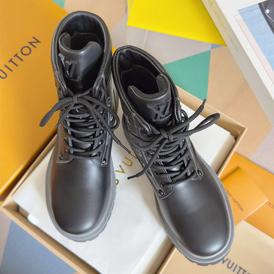 Louis Vuitton Jacquard Stitching Non-slip Ankle Boots with Thick Soles