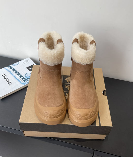 UGG Soft Lamb Wool Lined Slip On Comfort Snow Boots