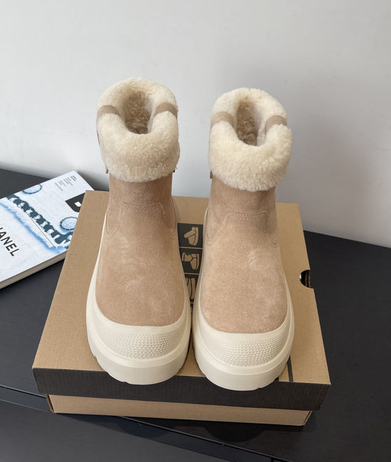 UGG Soft Lamb Wool Lined Slip On Comfort Snow Boots