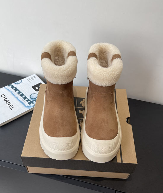 UGG Soft Lamb Wool Lined Slip On Comfort Snow Boots