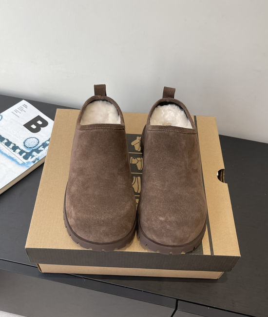 UGG Soft Wool Lined Elevated Platform Slippers