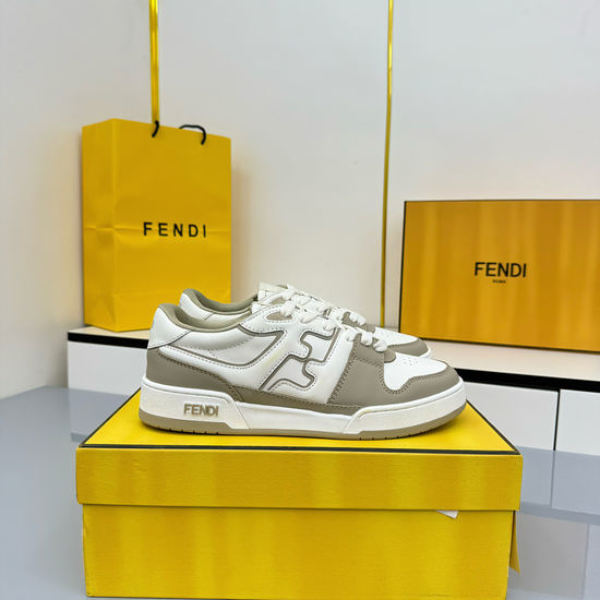 Fendi Vintage Stitching Design Casual Skateboarding Sneakers