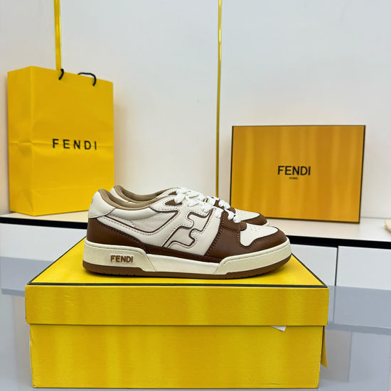 Fendi Vintage Stitching Design Casual Skateboarding Sneakers