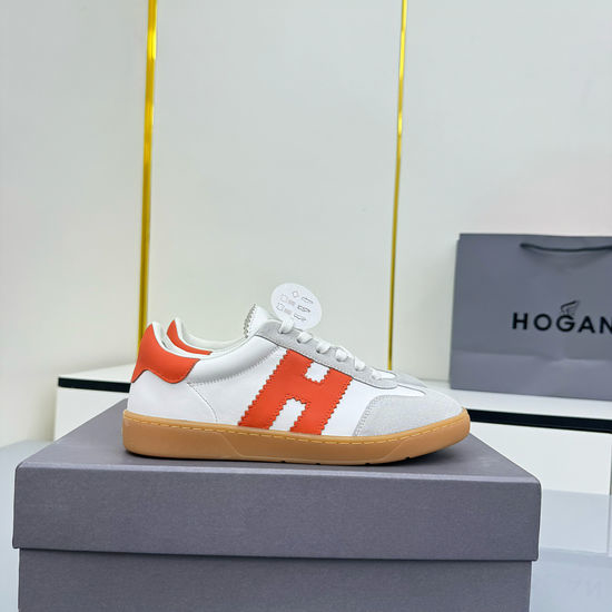 Hogan Genuine Leather Retro Platform Non-slip Casual Sneakers
