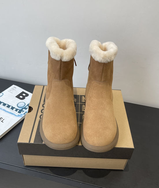 UGG Curly Lamb Fleece Lined Slip On Ankle Boots