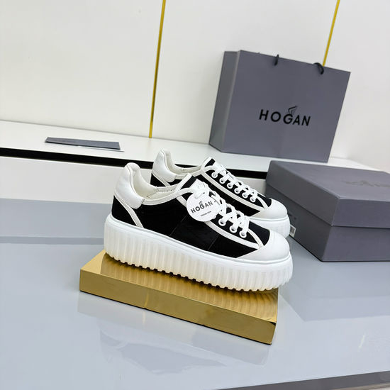 Hogan Color Block Casual Sneakers Comfortable Thick Sole