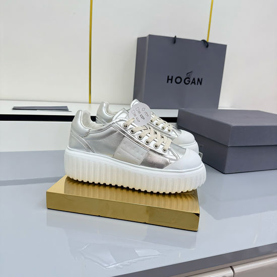 Hogan Color Block Casual Sneakers Comfortable Thick Sole