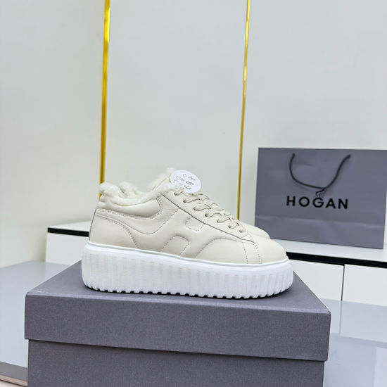 Hogan Warm Wool Lined Sneakers Non-Slip Thick Sole