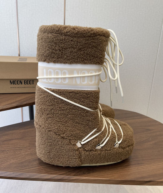 Moon Boot Curly Fur Lined Warm Non-slip Ankle Snow Boots