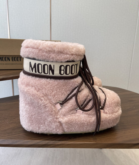Moon Boot Curly Fur Lined Warm Non-slip Knee-high Snow Boots
