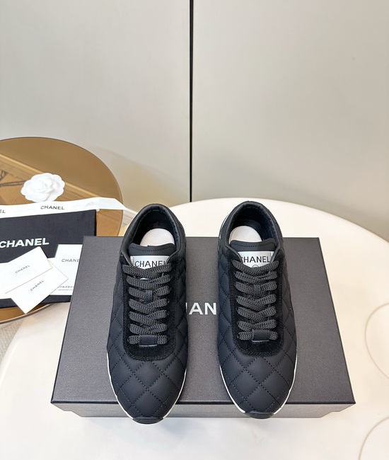 Chanel Quilted Casual Comfort Sneakers with Classic Side Detail