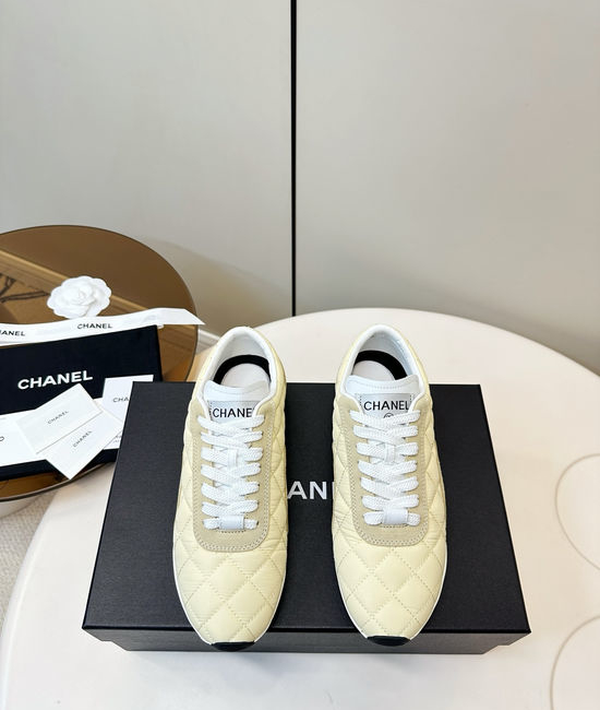 Chanel Quilted Casual Comfort Sneakers with Classic Side Detail