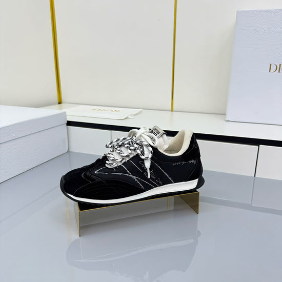 Christian Dior CD Classic Printed Casual Sneakers With Logo Details