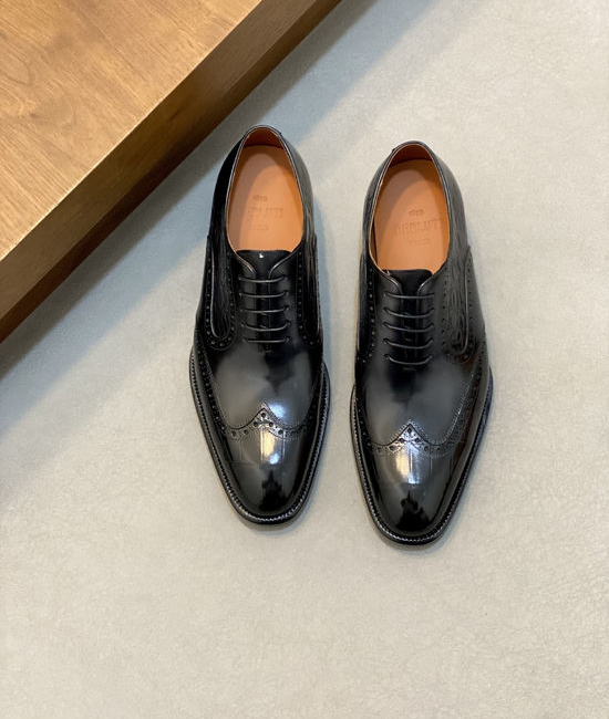 Berluti Premium Leather Formal Dress Shoes with Hand-finished Patina