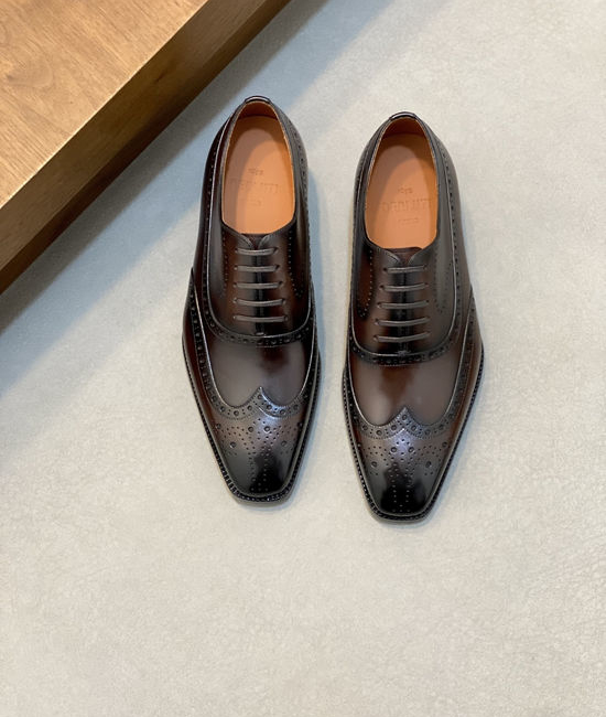 Berluti Premium Leather Formal Dress Shoes with Hand-finished Patina