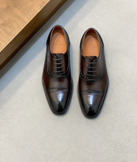 Berluti Premium Leather Formal Dress Shoes with Hand-finished Patina