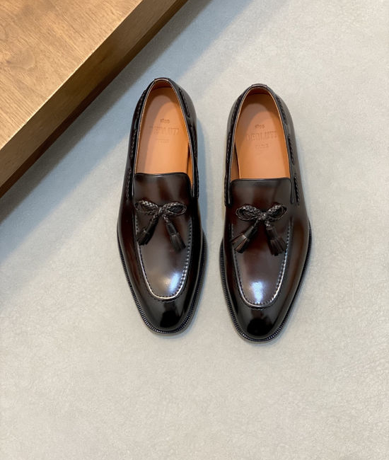 Berluti Premium Leather Formal Dress Shoes with Hand-finished Patina