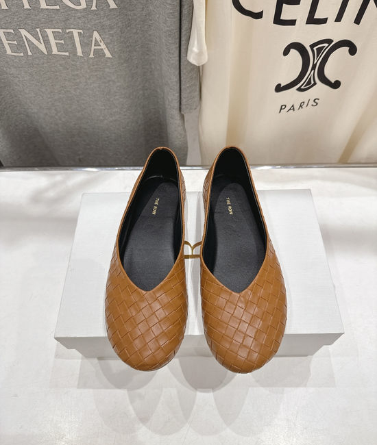 The Row Woven Textured Slip On Mary Jane Comfortable Flat Shoes