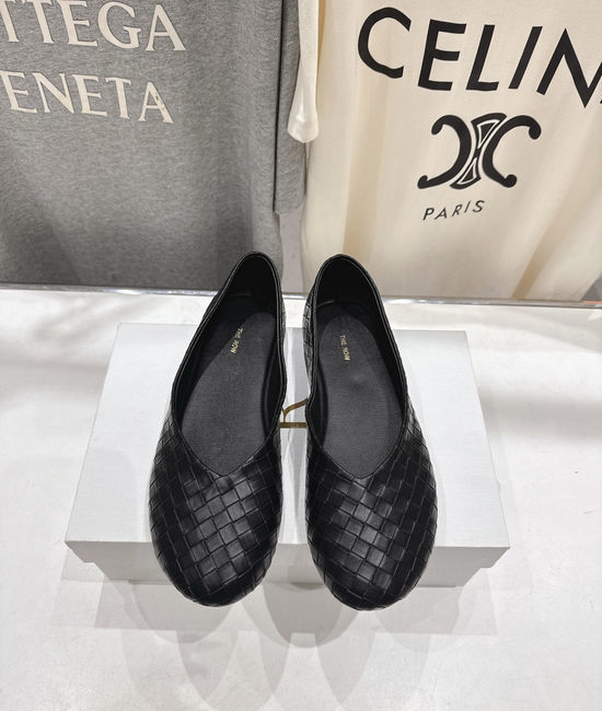 The Row Woven Textured Slip On Mary Jane Comfortable Flat Shoes