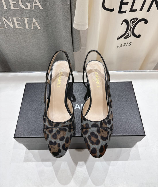 Chanel Round Toe Mary Jane Heeled Sandals Fashionable