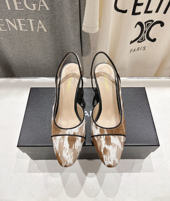 Chanel Round Toe Mary Jane Heeled Sandals Fashionable