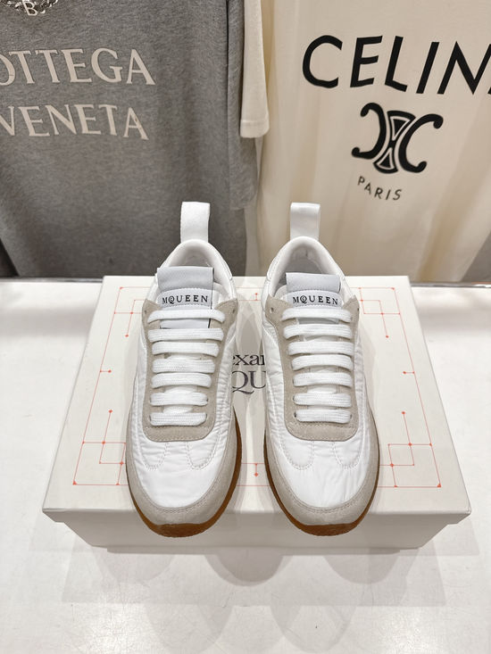McQueen Suede Low Top Lightweight Casual Walking Comfortable Sneakers