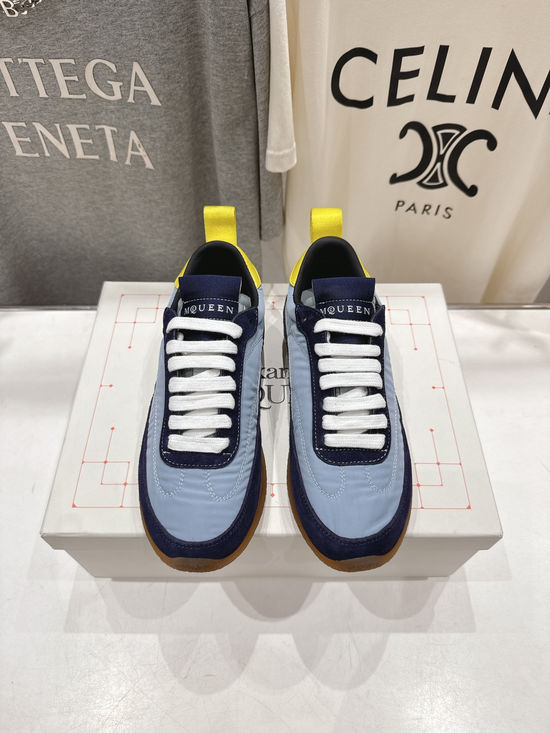 McQueen Suede Low Top Lightweight Casual Walking Comfortable Sneakers