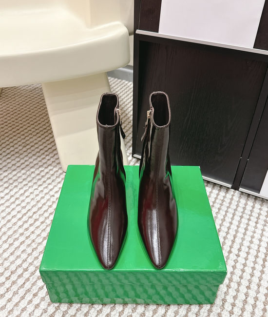 Bottega Veneta BV Genuine Leather Pointed Toe Ankle Boots
