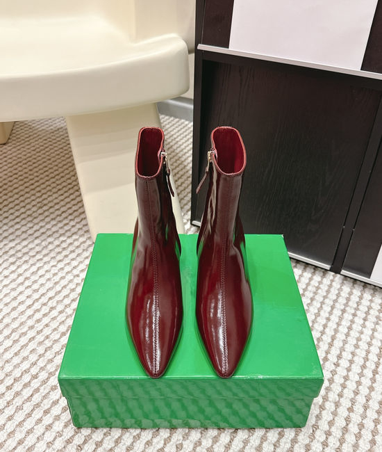 Bottega Veneta BV Genuine Leather Pointed Toe Ankle Boots