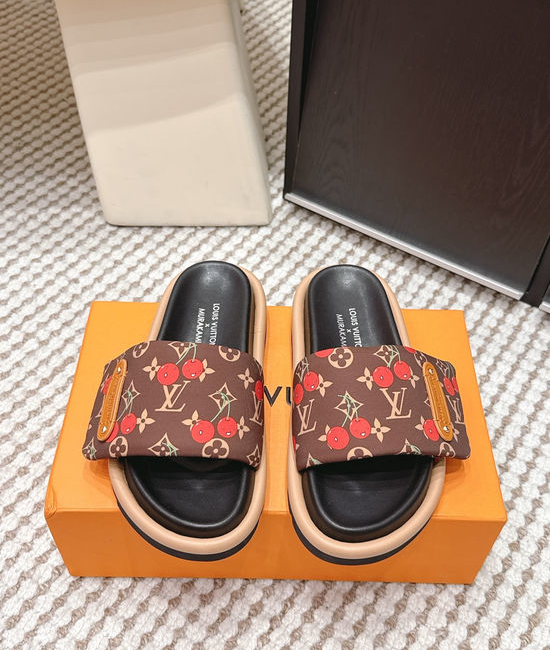 Louis Vuitton LV Printed Canvas Casual Lightweight Slide Sandals