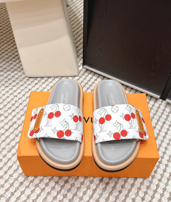 Louis Vuitton LV Printed Canvas Casual Lightweight Slide Sandals