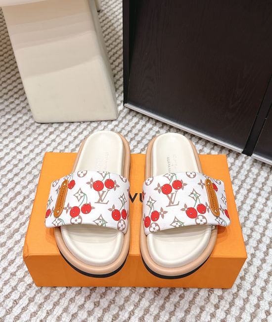 Louis Vuitton LV Printed Canvas Casual Lightweight Slide Sandals