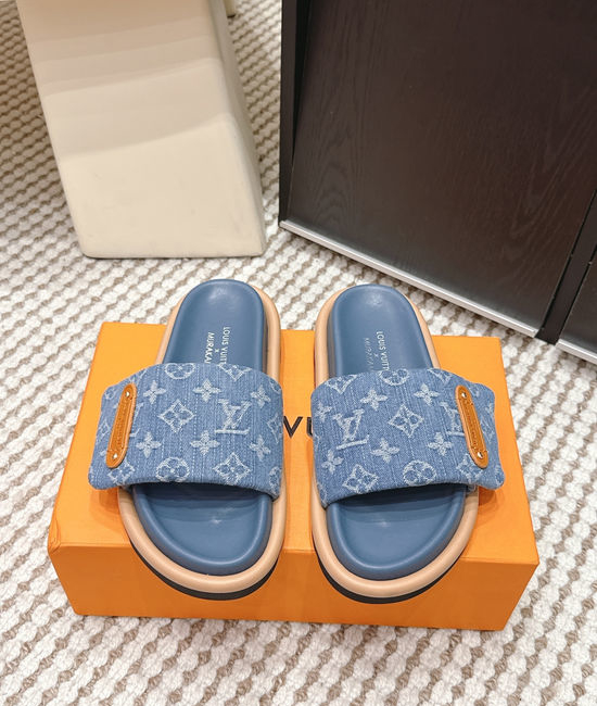 Louis Vuitton LV Printed Canvas Casual Lightweight Slide Sandals