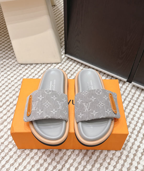 Louis Vuitton LV Printed Canvas Casual Lightweight Slide Sandals