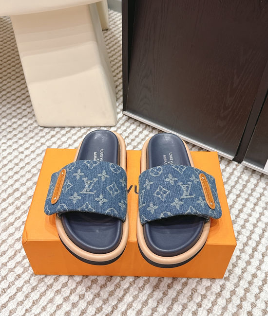 Louis Vuitton LV Printed Canvas Casual Lightweight Slide Sandals